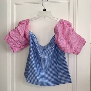 NWT Romeo/Juliet Couture pink/blue blouse‎
